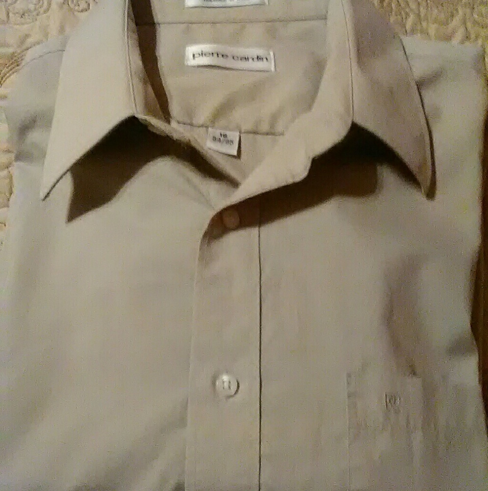 Pierre Cardin tan dress shirt